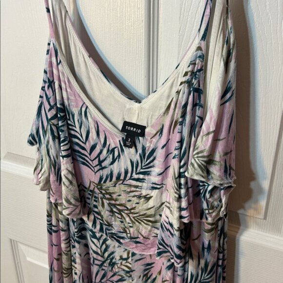 torrid tropical sleeveless layered airline dress resort wear size 3X - Picture 3 of 5